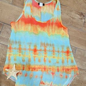 Colrful sleeveless top L
